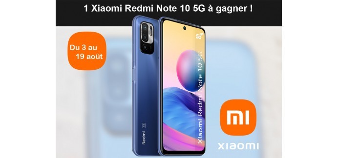 IDBOOX: 1 smartphone Xiaomi Redmi Note 10 5G 128GO à gagner