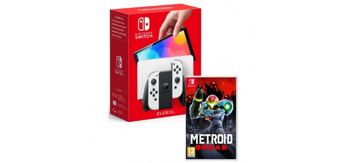 Auchan: Console Nintendo Switch OLED Joy-Con Blanc + Metroid Dread à 359,99€