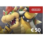 Eneba: Carte cadeau Nintendo de 50€ à 44,99€ 