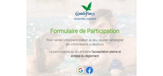 Aubert: 1 séjour à Center Parcs en week-end 3 nuits ou en mid-week 4 nuits à gagner