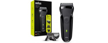 Amazon: Rasoir Électrique Barbe Homme Braun Series 3 Shave&Style 300BT , Noir à 45,99€