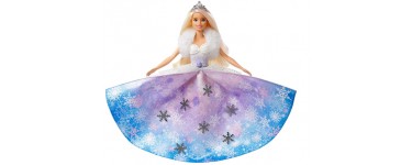 Amazon: Poupée Barbie Dreamtopia princesse Flocons avec robe qui se déploie - GKH26 à 18,92€