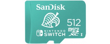Amazon: Carte microSDXC UHS-I SanDisk pour Nintendo Switch 512Go à 52,99€