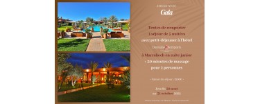 Gala: 1 séjour à l'hôtel Domaine des Remparts à Marrakech à gagner
