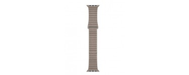 Amazon: Bracelet en cuir Apple Watch gris sable (44mm) - Medium à 99€