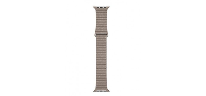 Amazon: Bracelet en cuir Apple Watch gris sable (44mm) - Medium à 99€