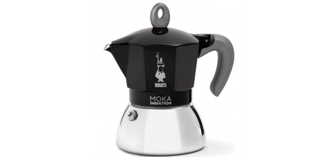 Amazon: Cafetière Bialetti New Moka à Induction - 6 tasses, Noir à 29,99€