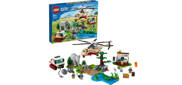 Amazon: LEGO City Wildlife L’opération de Sauvetage des Animaux Sauvages - 60302 à 56,42€
