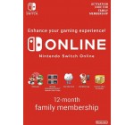 Eneba: Abonnement de 12 Mois au Nintendo Switch Online Familial (dématérialisé) à 24,90€