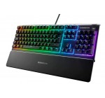 Amazon: Clavier Gaming Steelseries Apex 3 (RVB, repose-mains, Azerty) à 46,99€