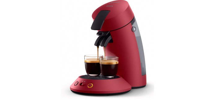 Amazon: Machine à café dosettes Philips Senseo CSA210/91 Original+, Rouge à 38,93€