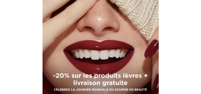 Kiko: 20% de remise sur les produits pour les lèvres et livraison express gratuite dès 30€ d'achat
