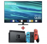 Cdiscount: Smart TV Samsung QLED Q80A 55'' (138cm) + Console Nintendo Switch Néon à 999€