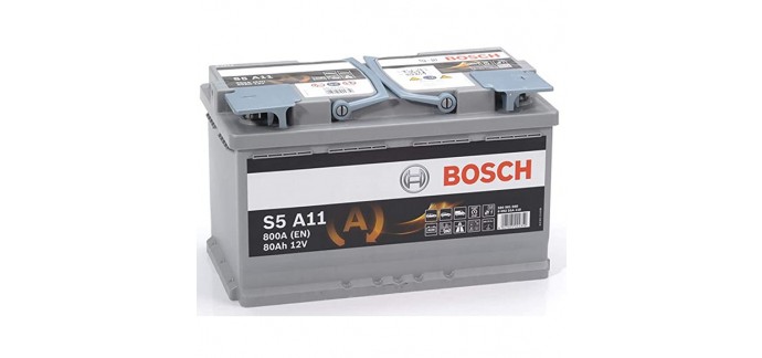 Amazon: Batterie de Voiture Bosch S5A11 80A/h-800A à 153,90€