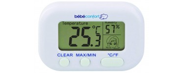 Amazon: Thermomètre Hygromètre Bébé Confort à 6,65€