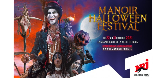 NRJ: Des invitations pour l'évènement "Manoir Halloween Festival" à gagner