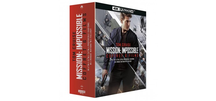 Amazon: Coffret Mission Impossible Intégrale en 4K Ultra HD à 38,49€