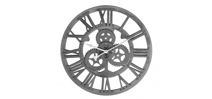 Conforama: Horloge style industriel vintage de 45 cm à 10,01€