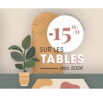 4 Pieds: 15% de remise sur les tables dès 500€