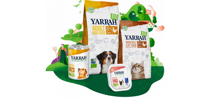 Yummypets: Des mois d'alimentation Yarrah pour chien ET chat + des bons d'achat Croquetteland à gagner