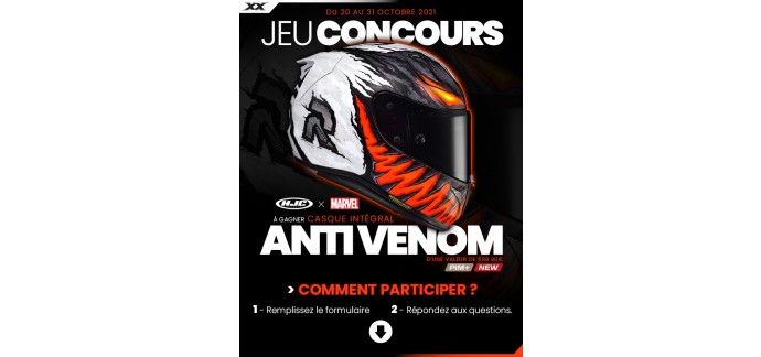 Moto Axxe: 1 casque de moto HJC Anti Venom à gagner