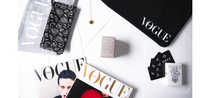 Vogue: 1 lot comportant 1 magazine "Vogue Paris" + 1 box remplie de surprises à gagner