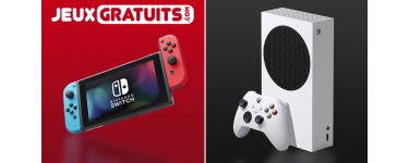 Jeux-Gratuits.com:  1 console Nintendo Switch OU 1 console Xbox Series S au choix à gagner