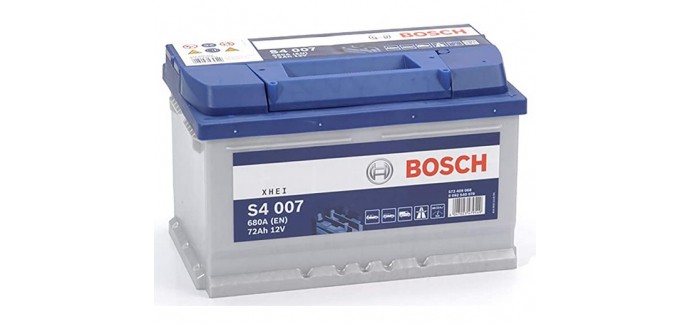 Amazon: Batterie de Voiture Bosch S4007 72A/h-680A à 71,98€