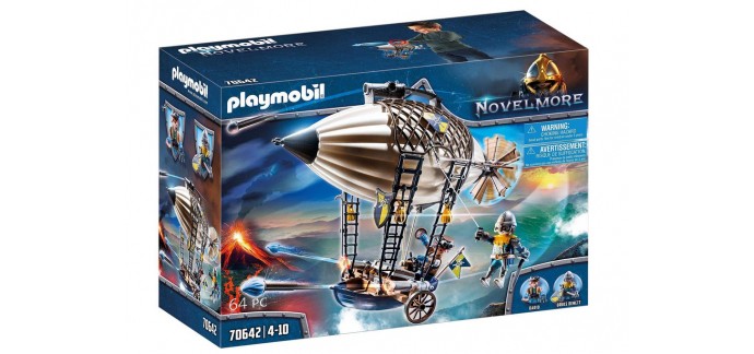 Amazon: Playmobil Novelmore Aérostat de Dario - 70642 à 19,99€