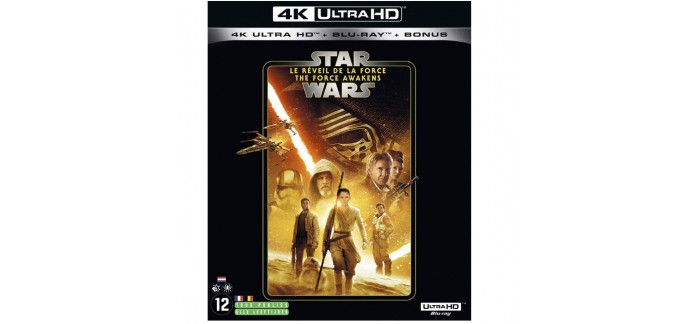 Amazon: Star Wars 7 : Le Réveil de la Force en 4K Ultra HD + Blu-ray + Blu-ray Bonus à 14,99€