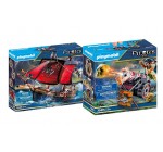 Amazon: Playmobil Bateau Pirates - 70411 + Playmobil Canonnier Pirate - 70415 à 64,33€ 