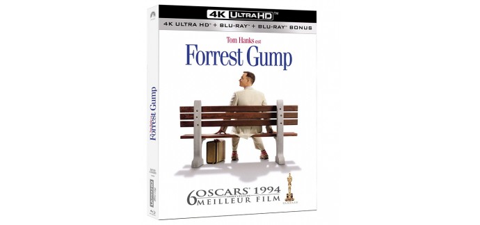 Amazon: Forrest Gump en 4K Ultra HD + Blu-ray + Blu-ray Bonus à 15,99€