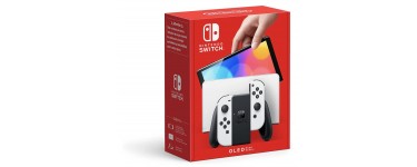 Amazon: Console Nintendo Switch (Modèle OLED) avec Station d'Accueil/Manettes Joy-Con Blanches à 304,99€