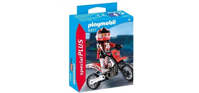 Amazon: Playmobil Pilote de Motocross - 9357 à 2,66€
