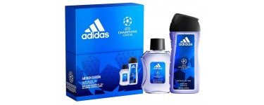 Amazon: Coffret adidas UEFA  - Eau de toilette 100ml + Gel douche 250ml à 8,28€