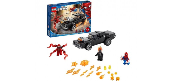 Amazon: LEGO Marvel Super Heroes Spider-Man et Ghost Rider Contre Carnage avec Voiture - 76173 à 11,98€