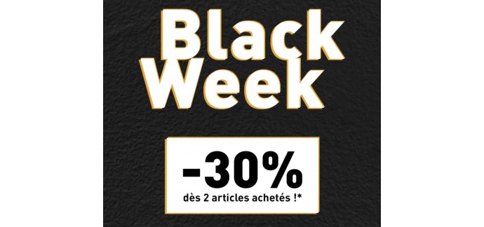 DIM: [Black Friday] -30% sur tout dès 2 articles achetés + -10% supp dès 3 articles achetés