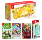 Auchan: Pack Nintendo Switch + Pikmin 3 + Paper Mario + Hyrule Warriors + Pochette & protection à 254,99€