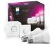 Amazon: Kit de démarrage Philips Hue White and Color Ambiance - 2 ampoules E27 + Smart Button à 95,75€