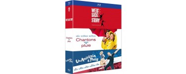 Amazon: Coffret Blu-Ray : Chantons sous la Pluie + Un Américain à Paris + West Side Story à 12,50€