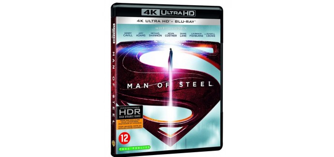 Amazon:  Man of Steel en 4K Ultra HD + Blu-Ray + Digital Ultraviolet à 14,99€