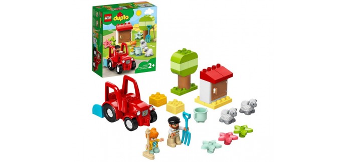 Amazon: LEGO Duplo Town Le Tracteur et Les Animaux Ferme - 10950 à 17,99€