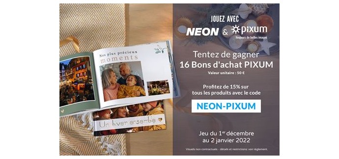 Neon: Des bons d'achat Pixum à gagner