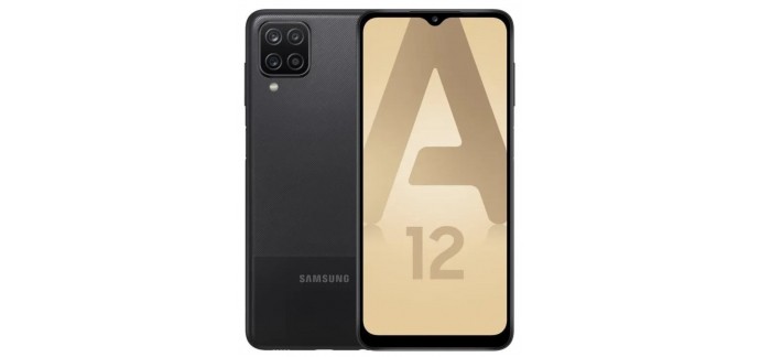 Cdiscount: Smartphone SAMSUNG Galaxy A12 2021 64Go Noir à 189€