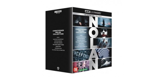 Amazon: Coffret Christopher Nolan - Collection 8 Films en 4K Ultra HD + Blu-Ray à 70€