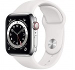 Amazon: Apple Watch Series 6 - GPS + Cellular, 40 mm, Blanc à 584,85€
