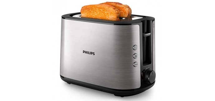 Amazon: Grille-pain Philips HD2650/90 en acier inoxydable à 38,99€