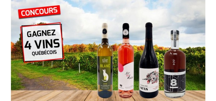 Relais du Vin & Co: Des bouteilles de vin du vignoble québécois à gagner