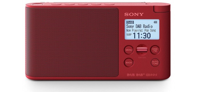 Amazon: Radio Portable Digitale Sony XDR-S41D - DAB/ DAB+/ FM RDS, Rouge à 77,27€