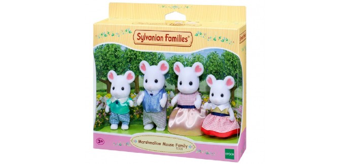 Amazon: Mini poupées Sylvanian Families - La Famille Souris Marshmallow à 14,39€